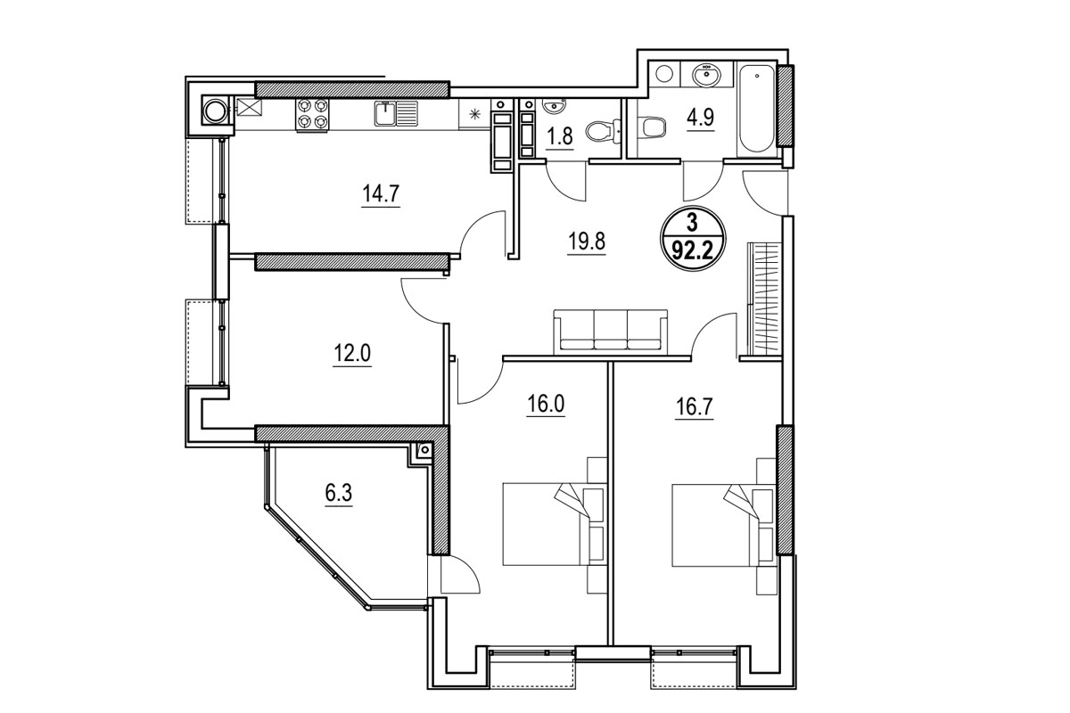 apartament 92.2