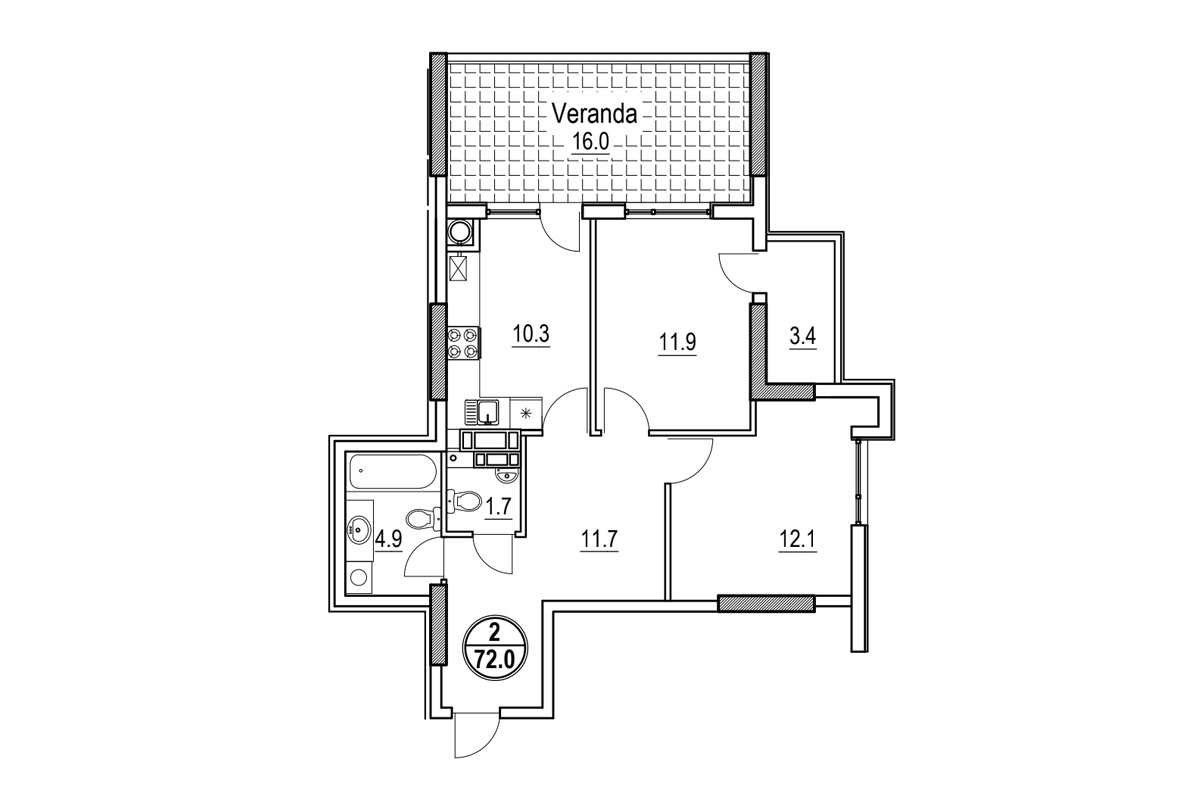 apartament 72.0