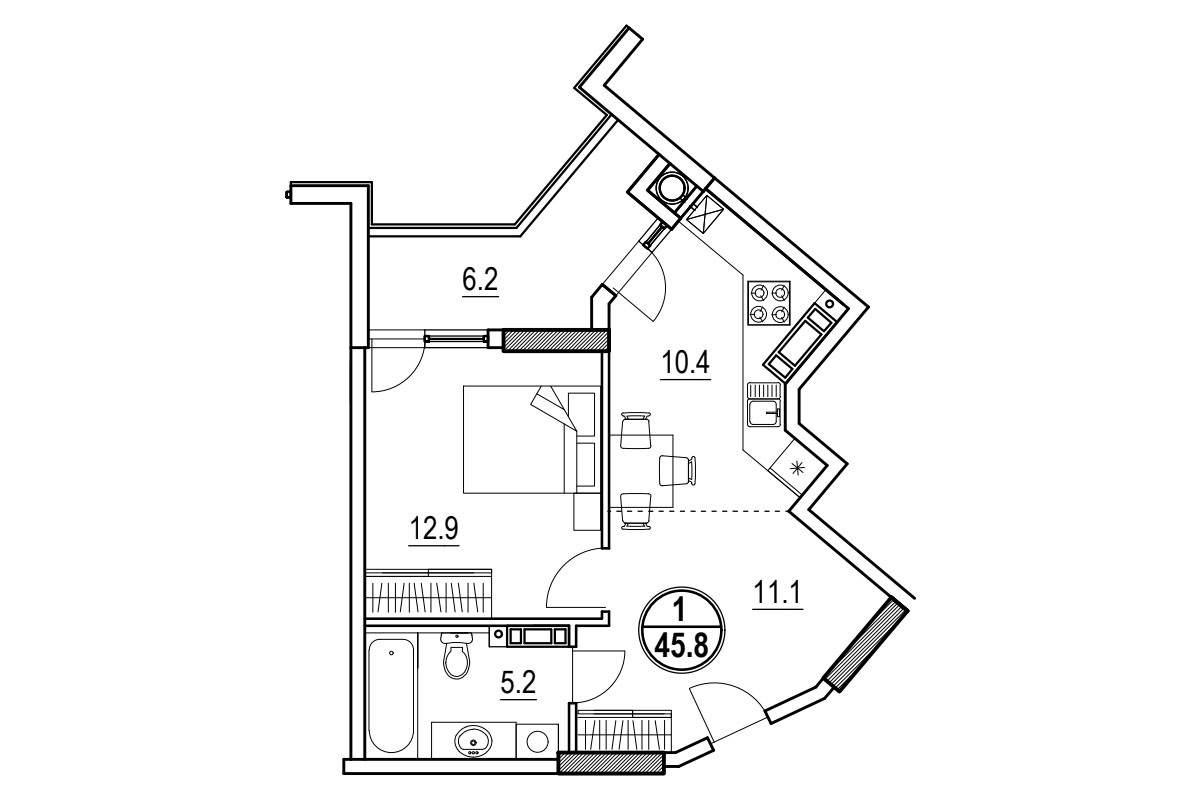 apartament 45.8